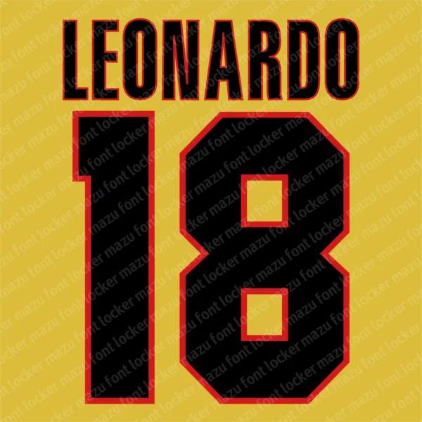 AC Milan 1998-2000 Font Vector – Stunning Legendary Rossoneri