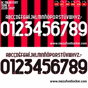 AC Milan 2026-2027 Font Vector – Unstoppable Legendary Rossoneri Champion
