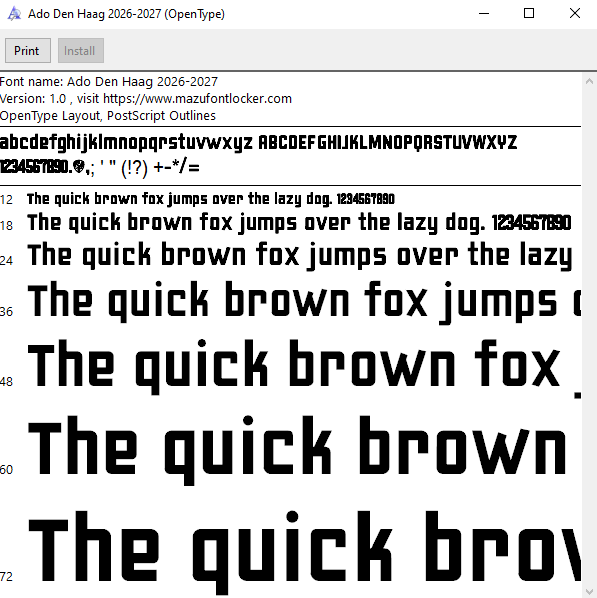 ADO Den Haag 2026-2027 Font Vector – Stunning Ooievaars Masterpiece