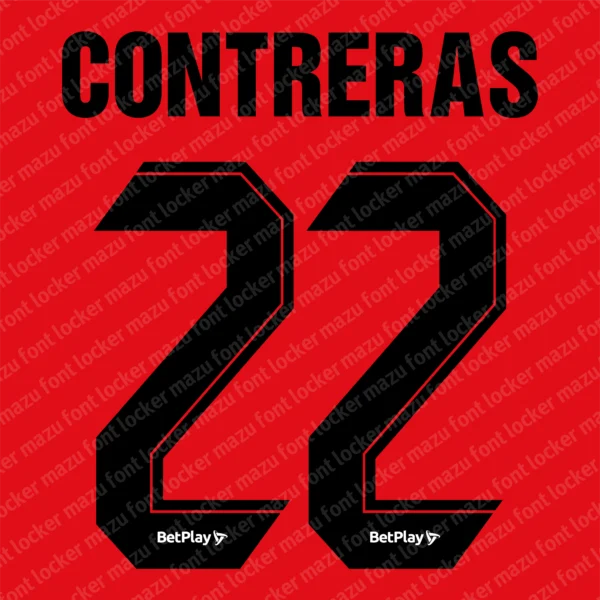 America de Cali 2023-2025 Font Vector – Fierce Diablos Rojos Masterpiece