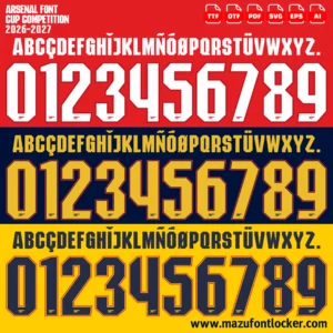 Arsenal 2026-2027 Font Vector – Epic Unstoppable Gunners Masterpiece