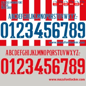 Atletico Madrid 2014-2015 Font Vector – Epic Rojiblancos Masterpiece