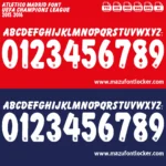 Atletico Madrid 2015-2016 Font Vector – Epic Rojiblanco Masterpiece