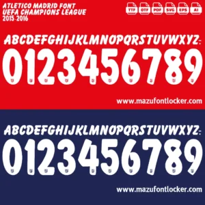 Atletico Madrid 2015-2016 Font Vector – Epic Rojiblanco Masterpiece