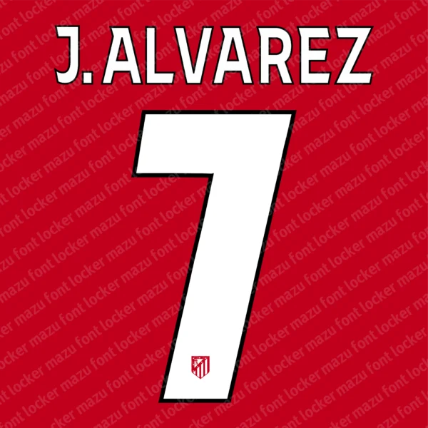 Atletico Madrid 2026-2027 Font Vector – Stunning Rojiblanco Masterpiece