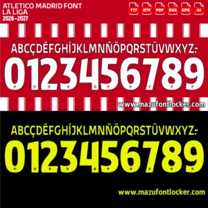 Atletico Madrid 2026-2027 Font Vector – Stunning Rojiblanco Masterpiece