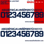 Atletico San Luis 2026-2027 Font Vector – Stunning Rojiblanco Masterpiece