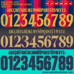 Barcelona UCL 2026-2027 Font Vector – Legendary Blaugrana Dominant Masterpiece