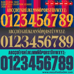 Barcelona Champion League 2026-2027 Font
