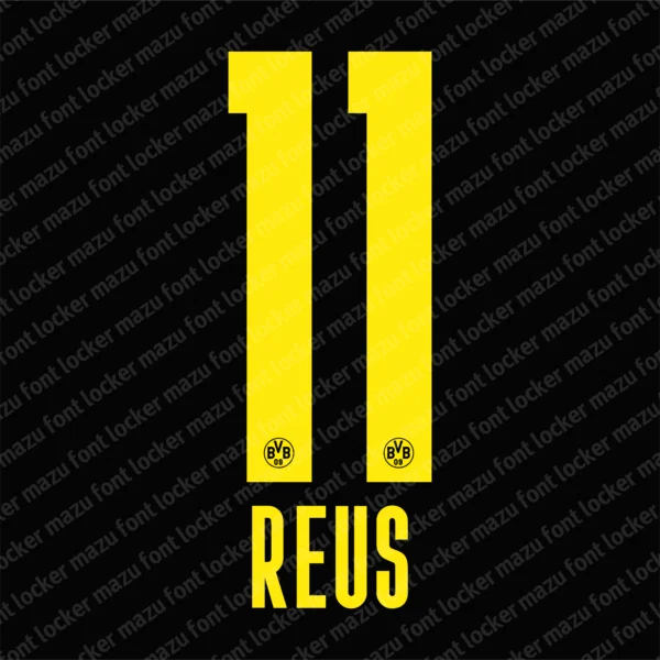Borussia Dortmund 2020-2021 Font Vector – Legendary BVB Masterpiece