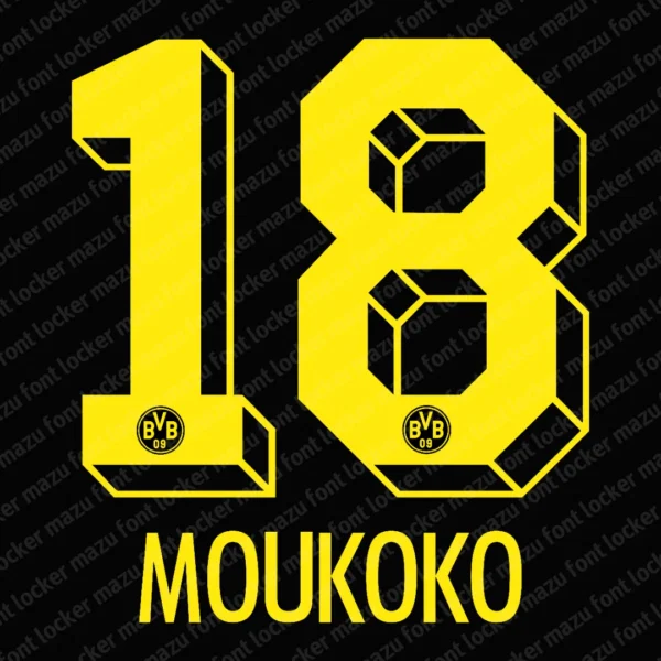 Borussia Dortmund 2022-2024 Font Vector – Epic Schwarzgelb Masterpiece
