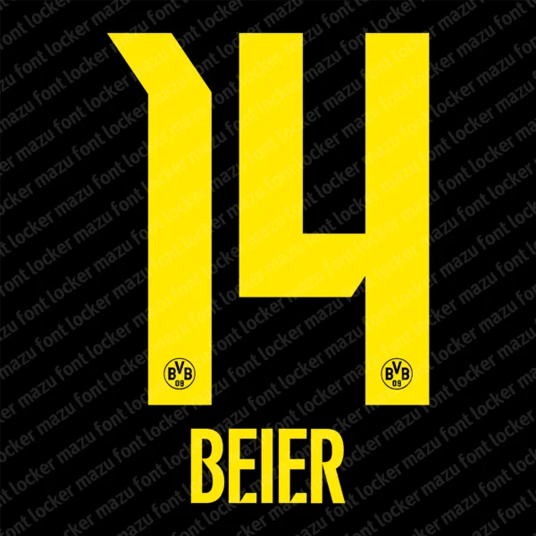 Borussia Dortmund 2026-2027 Font Vector – Stunning Schwarzgelben Masterpiece