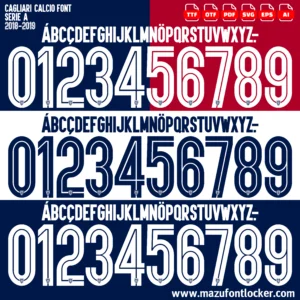 Cagliari Calcio 2018-2019 Font Vector – Epic Rossoblù Masterpiece