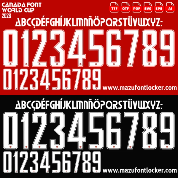 Canada World Cup 2026 Font Vector – Epic Maple Leaf Warriors Masterpiece