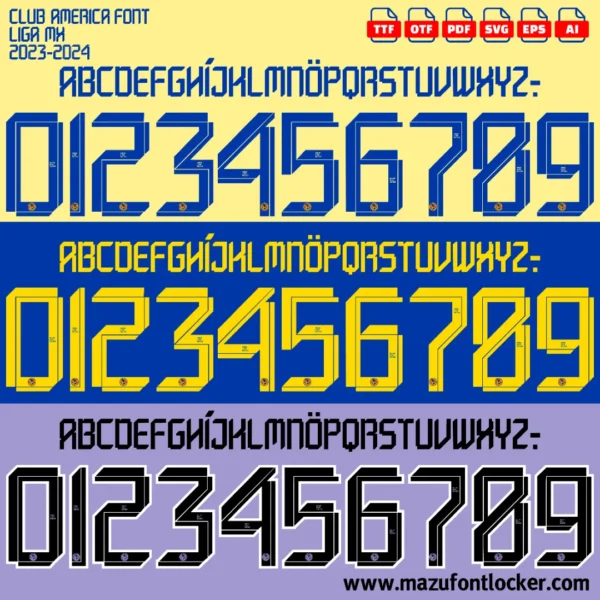 Club America 2023-2024 Font Vector – Stunning Águilas Masterpiece