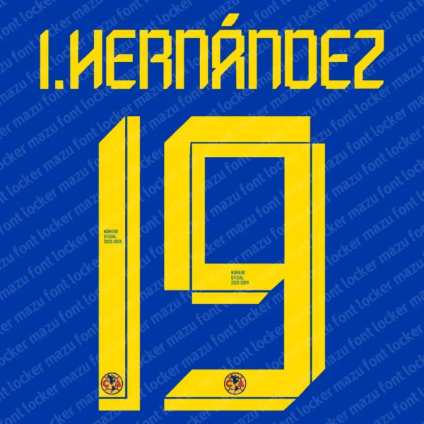Club America 2023-2024 Font Vector – Stunning Águilas Masterpiece