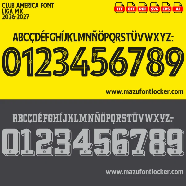 Club America 2026-2027 Font Vector – Epic Águilas Legendary Masterpiece