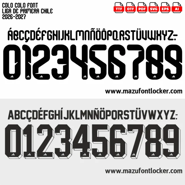 Colo-Colo 2026-2027 Font Vector – Legendary Los Albos Masterpiece