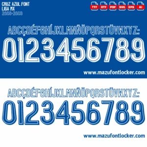 Cruz Azul 2008-2009 Font Vector – Epic La Máquina Masterpiece