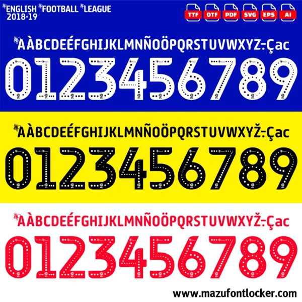 English Football League 2018-2020 Font Vector – Epic Championship Masterpiece