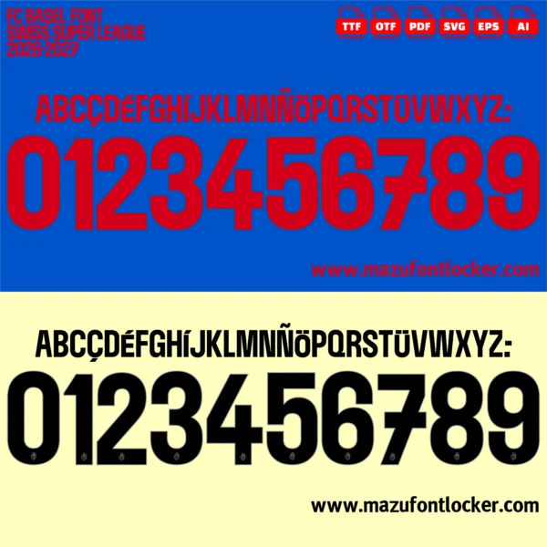 FC Basel 2026-2027 Font Vector – Epic Rotblau Masterpiece