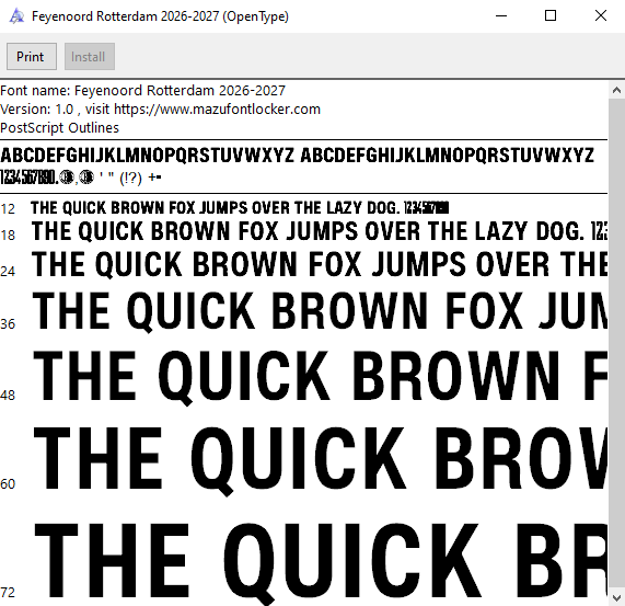 Feyenoord Rotterdam 2026-2027 Font Vector – Stunning Trots van Zuid Masterpiece