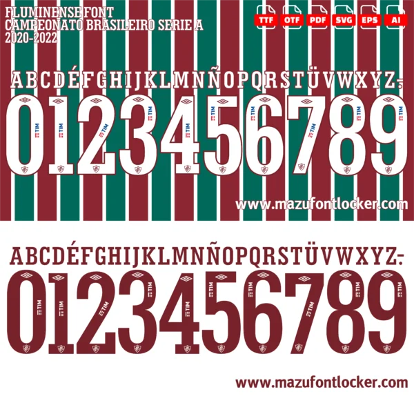 Fluminense 2020-2022 Font Vector – Legendary Tricolor Masterpiece
