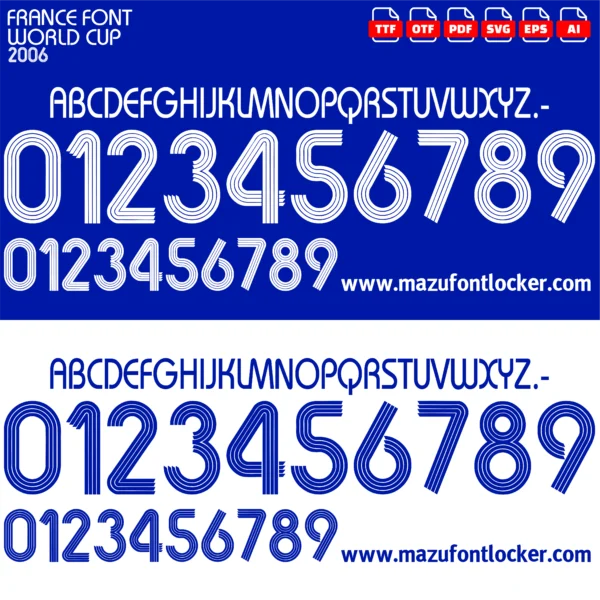 France World Cup 2006 Font Vector – Epic Les Bleus Masterpiece