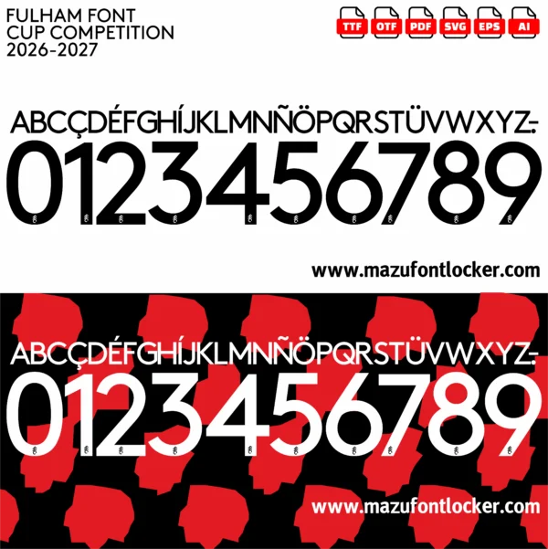 Fulham FC 2026-2027 Font Vector – Epic Cottagers Masterpiece