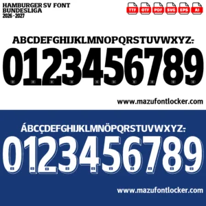 Hamburger SV 2026-2027 Font Vector – Stunning Rothosen Legacy
