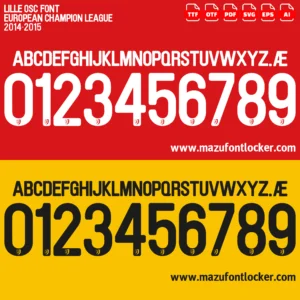Lille OSC UCL 2014-2015 Font Vector – Epic Les Dogues Champions League Quest