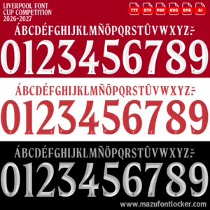 Liverpool 2026-2027 Font Vector – Epic Red Anfield Masterpiece