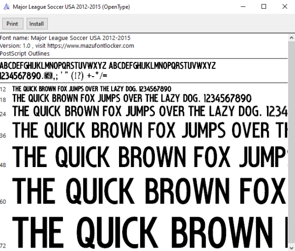 Major League Soccer USA 2012-2015 Font Vector – Legendary American Soccer Masterpiece
