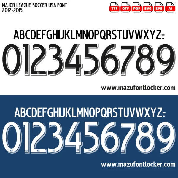 Major League Soccer USA 2012-2015 Font Vector – Legendary American Soccer Masterpiece