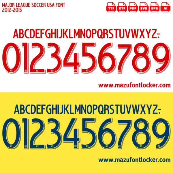 Major League Soccer USA 2012-2015 Font Vector – Legendary American Soccer Masterpiece