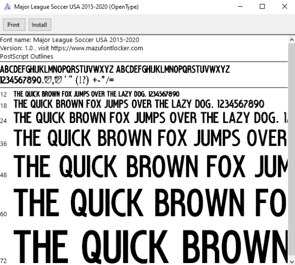 Major League Soccer USA 2015-2020 Font Vector – Epic MLS Icons Masterpiece (Requested)