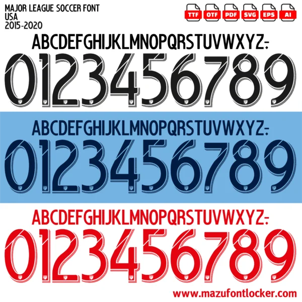 Major League Soccer USA 2015-2020 Font Vector – Epic MLS Icons Masterpiece (Requested)