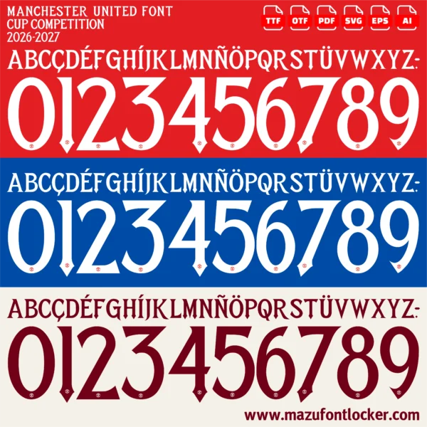 Manchester United 2026-2027 Font – Epic Red Devils Masterpiece