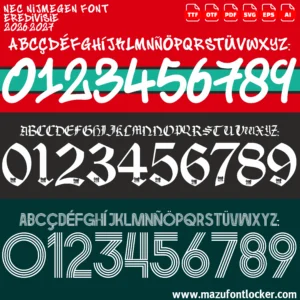 NEC Nijmegen 2026-2027 Font Vector – Stunning Rood-Groenen Masterpiece
