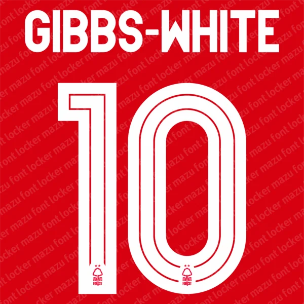 Nottingham Forest 2026-2027 Font Vector – Epic Tricky Trees Masterpiece