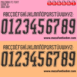 Palermo FC 2026-2027 Font Vector – Legendary Rosanero Masterpiece