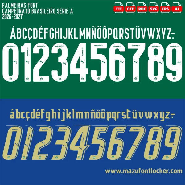 Palmeiras 2026-2027 Font Vector – Stunning Verdão Masterpiece