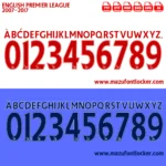 Premier League 2007-2017 Font Vector – Legendary Iconic English Football Masterpiece
