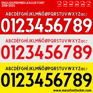 Premier League 2018-2022 Font Vector – Legendary English Masterpiece