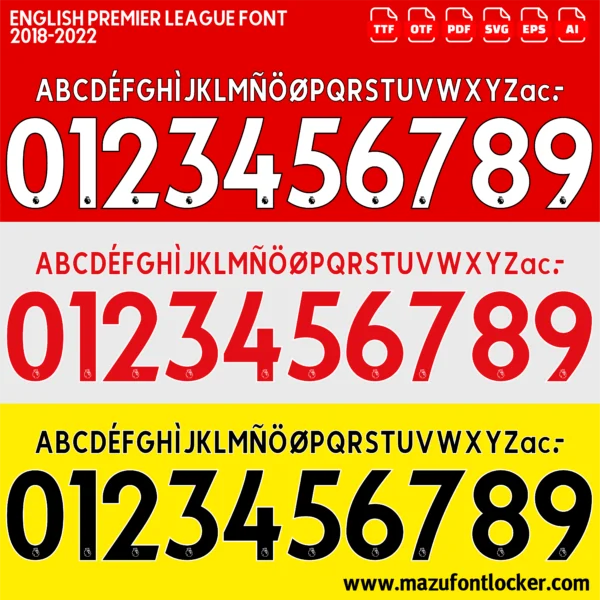Premier League 2018-2022 Font Vector – Legendary English Masterpiece