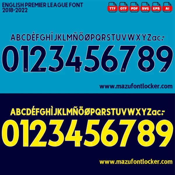 Premier League 2018-2022 Font Vector – Legendary English Masterpiece