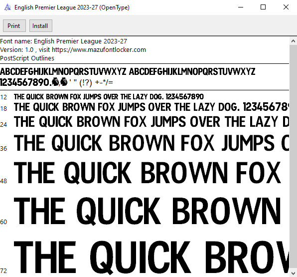 Premier League 2023-2027 Font Vector – Stunning Modern Elite English Football Masterpiece