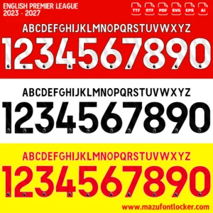 Premier League 2023-2027 Font Vector – Stunning Modern Elite English Football Masterpiece