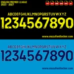 Premier League 2023-2027 Font Vector – Stunning Modern Elite English Football Masterpiece
