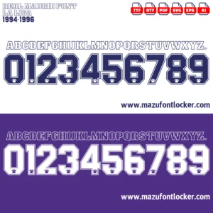 Real Madrid 1994-1996 Font Vector – Legendary Los Blancos Masterpiece (Requested)